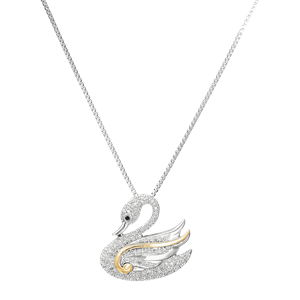Diamond swan necklace Clearance