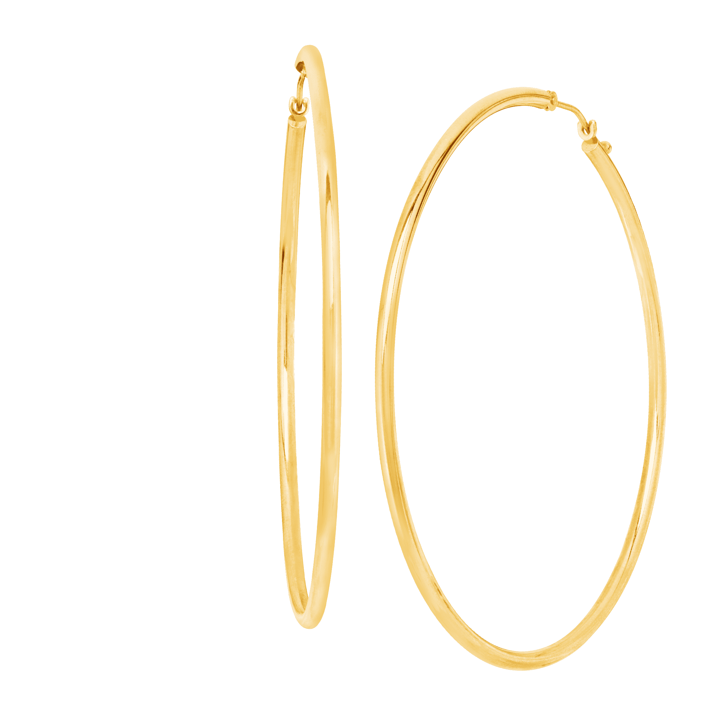 Gold Silver Color Hoop Earrings 10MM-70MM Big Smooth Circle Earrings  Stainless Steel Loop Earrings for Women Men | Shopee Singapore