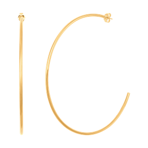 Welry 80mm C Hoop Earrings in 14K Yellow Gold Welry