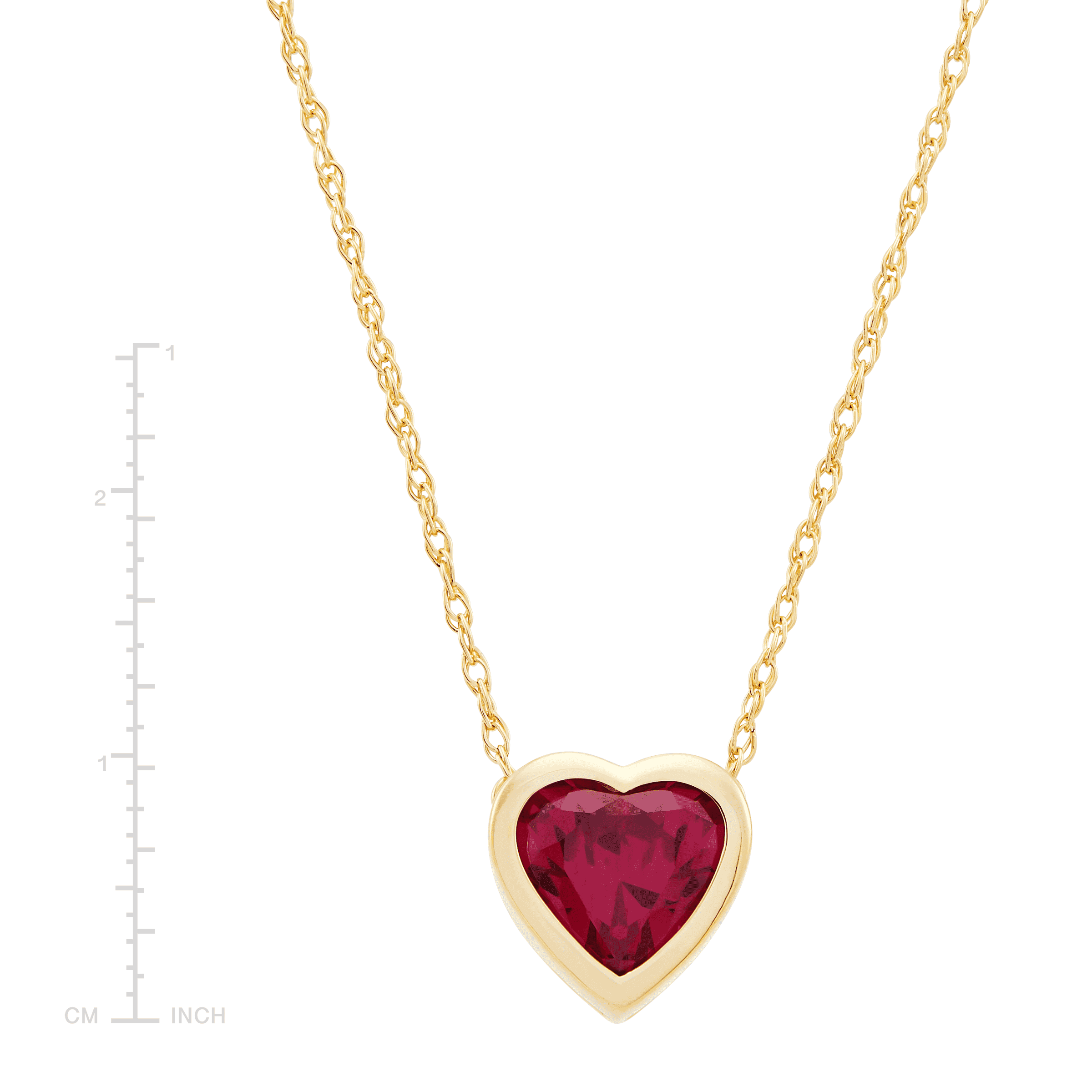 Ruby Heart Pendant Necklace | Welry