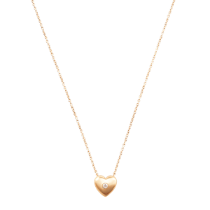 Dainty heart necklace gold deals