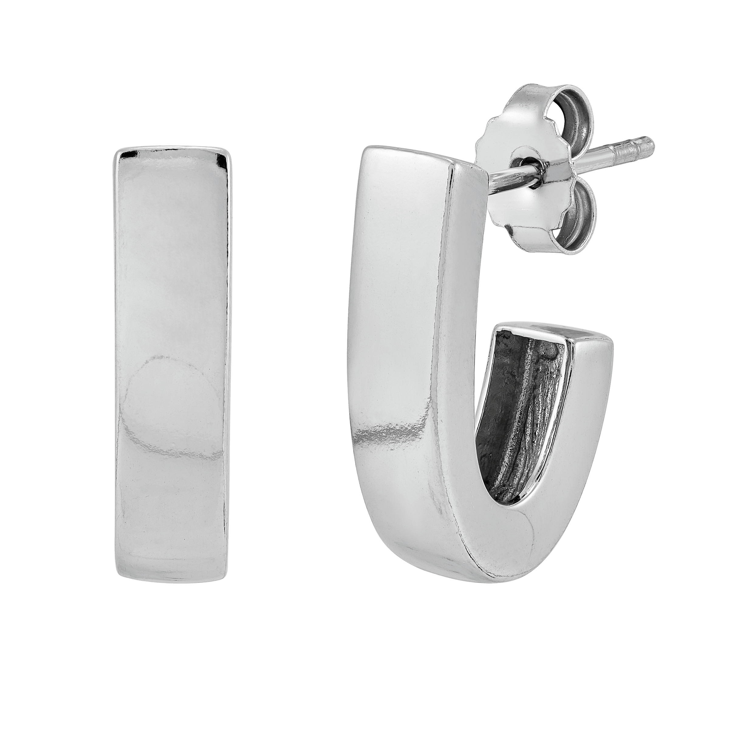 Welry Sterling Silver Polished JHoop Earrings Welry