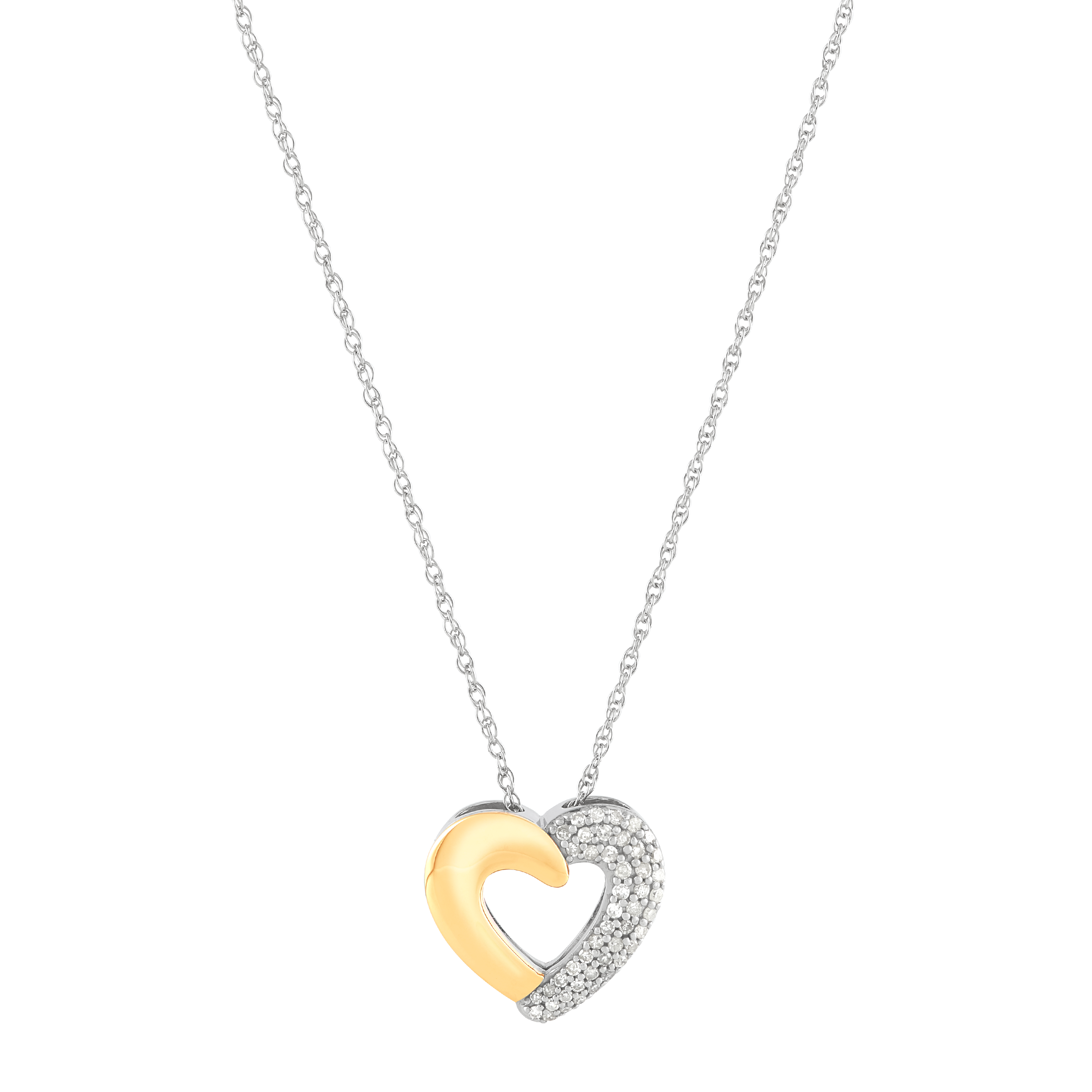 1/5 cttw Diamond Heart Pendant Necklace Welry