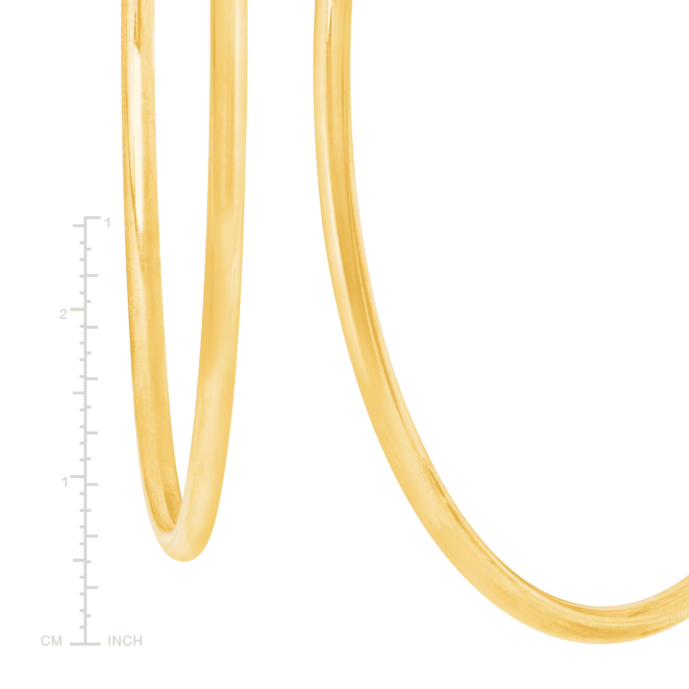 WELRY Pre-owned 60mm Round Hoop Earrings In 14k Yellow Gold