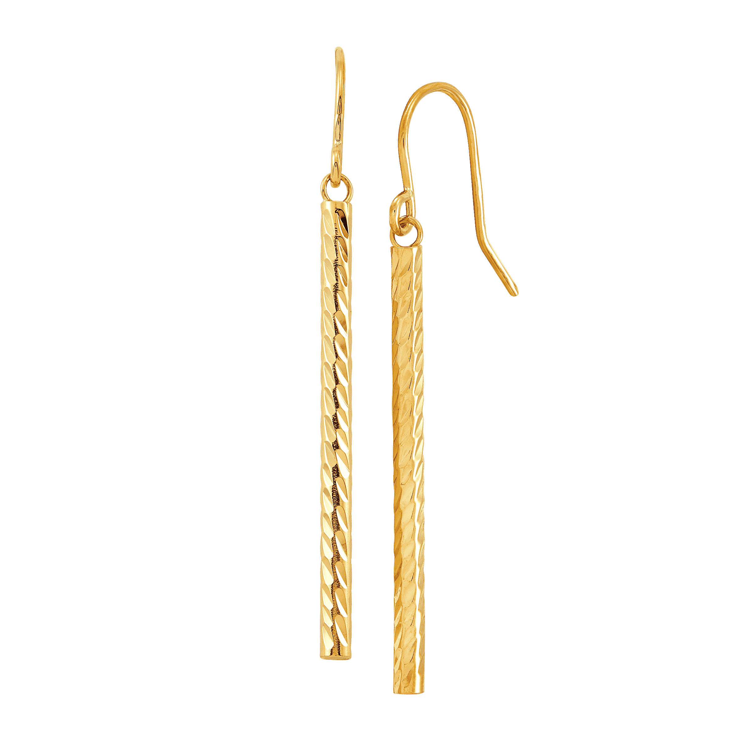 Textured Bar Drop Earrings