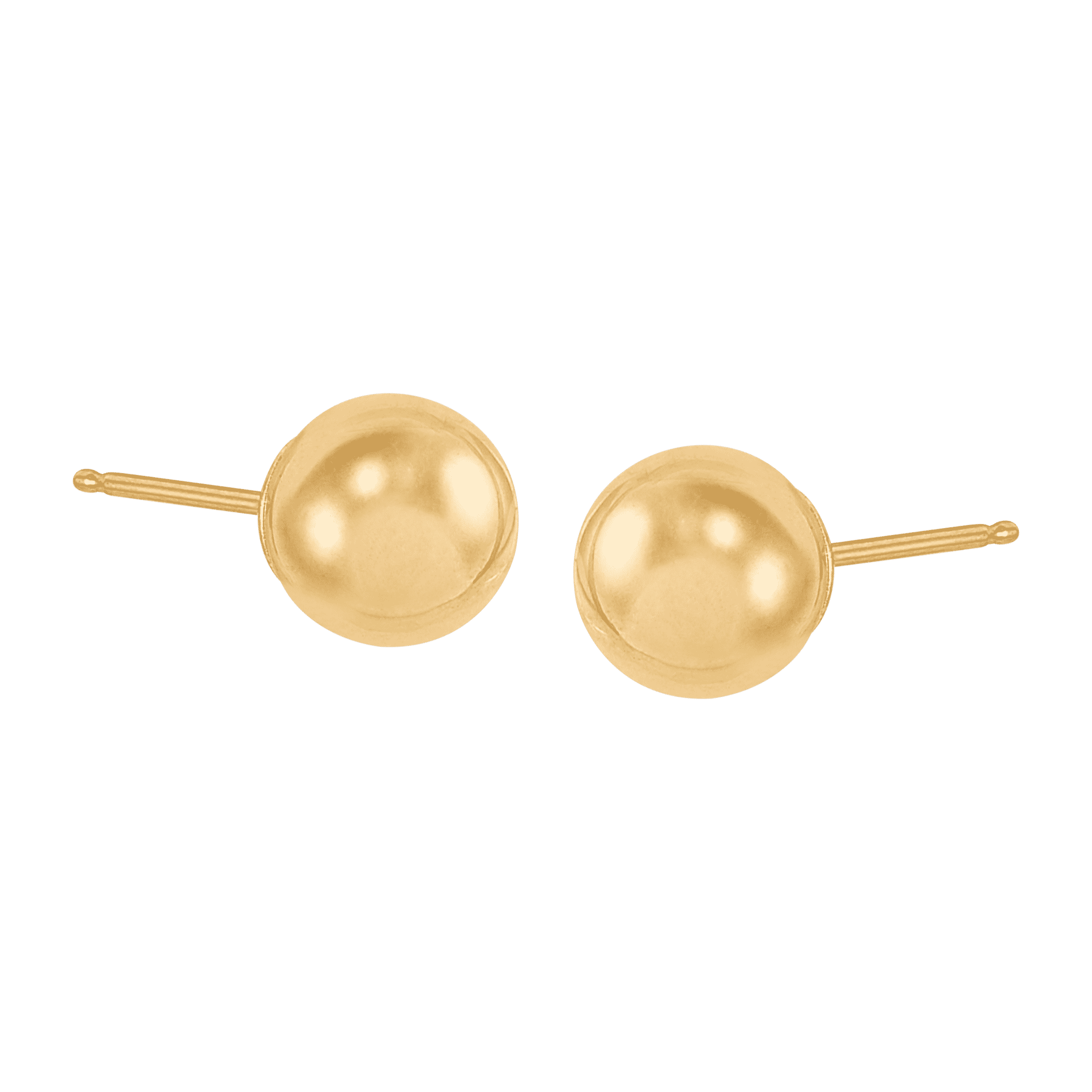 Finecraft 8 mm Ball Stud Earrings in 10K Yellow Gold