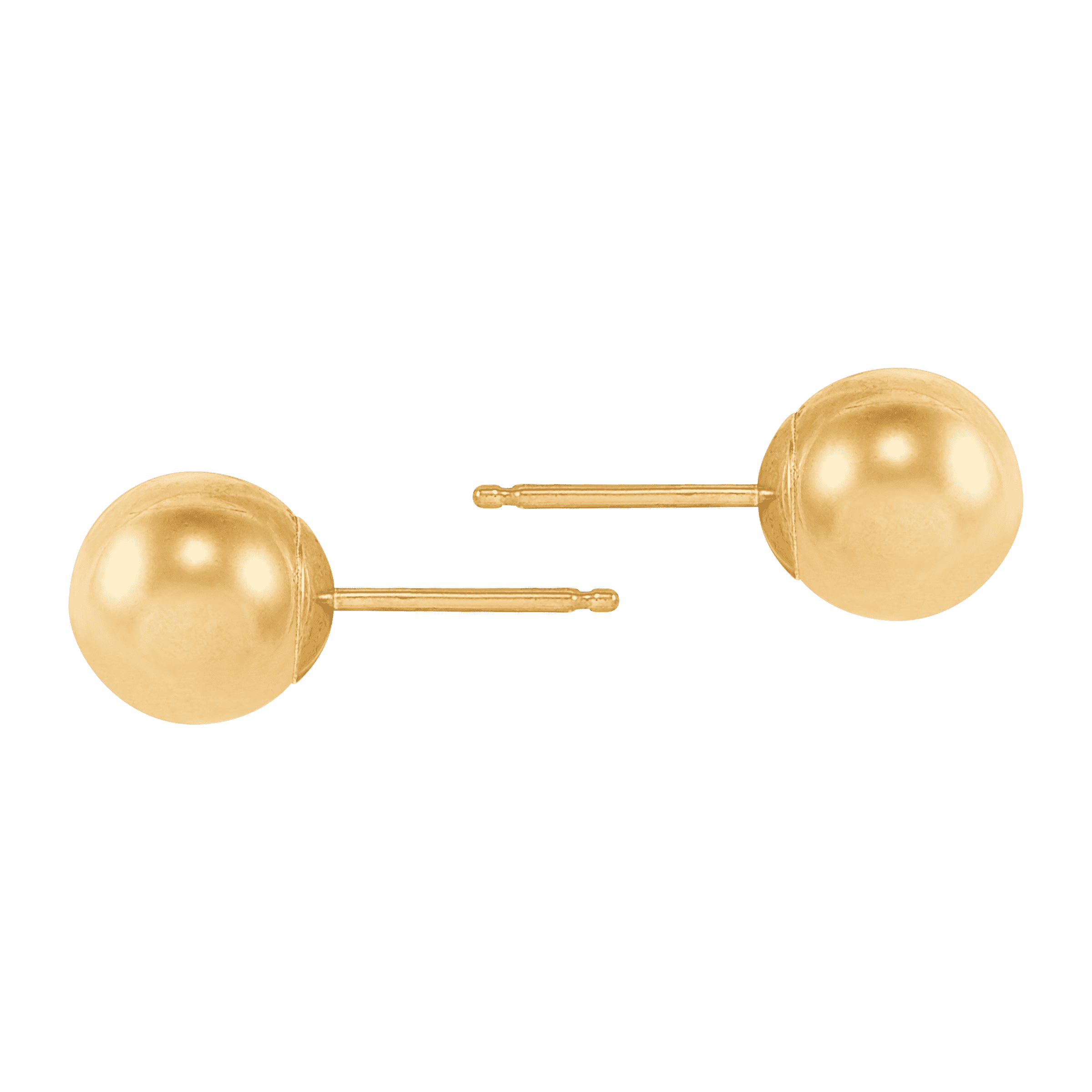 Finecraft 8 mm Ball Stud Earrings in 10K Yellow Gold
