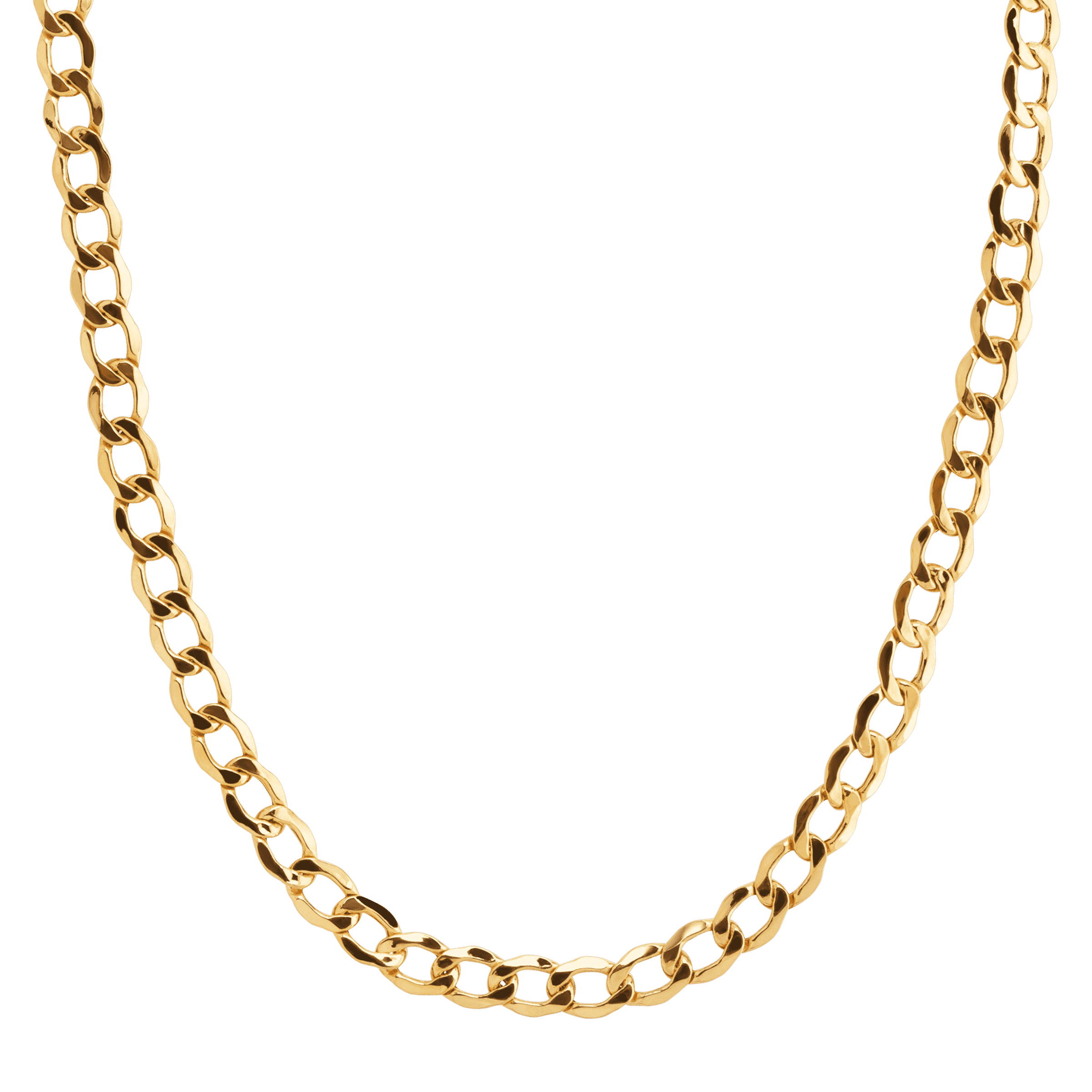 Pre-owned Welry Men's 5.1mm Beveled Curb Chain Necklace In 14k Yellow Gold