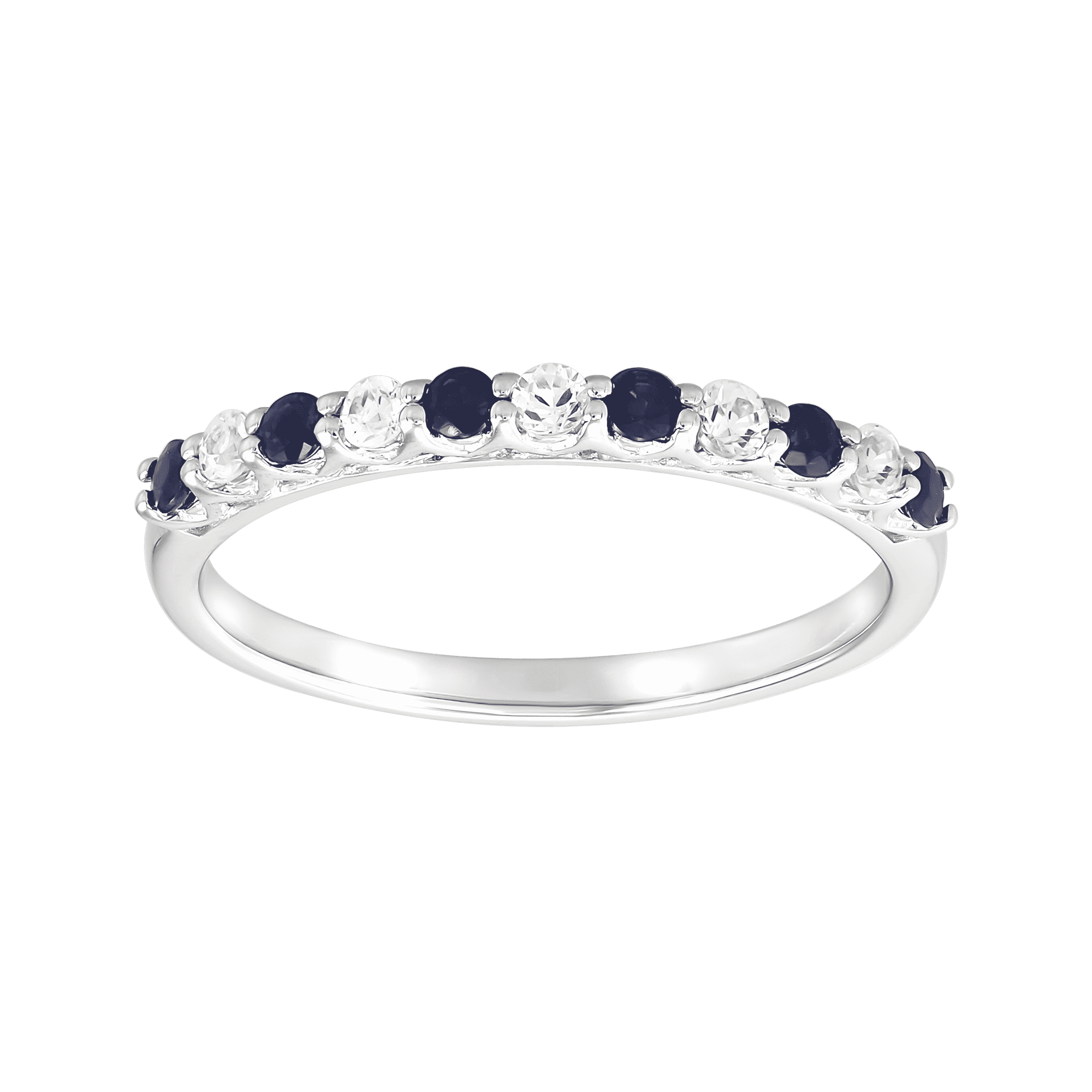 White sapphire band ring deals