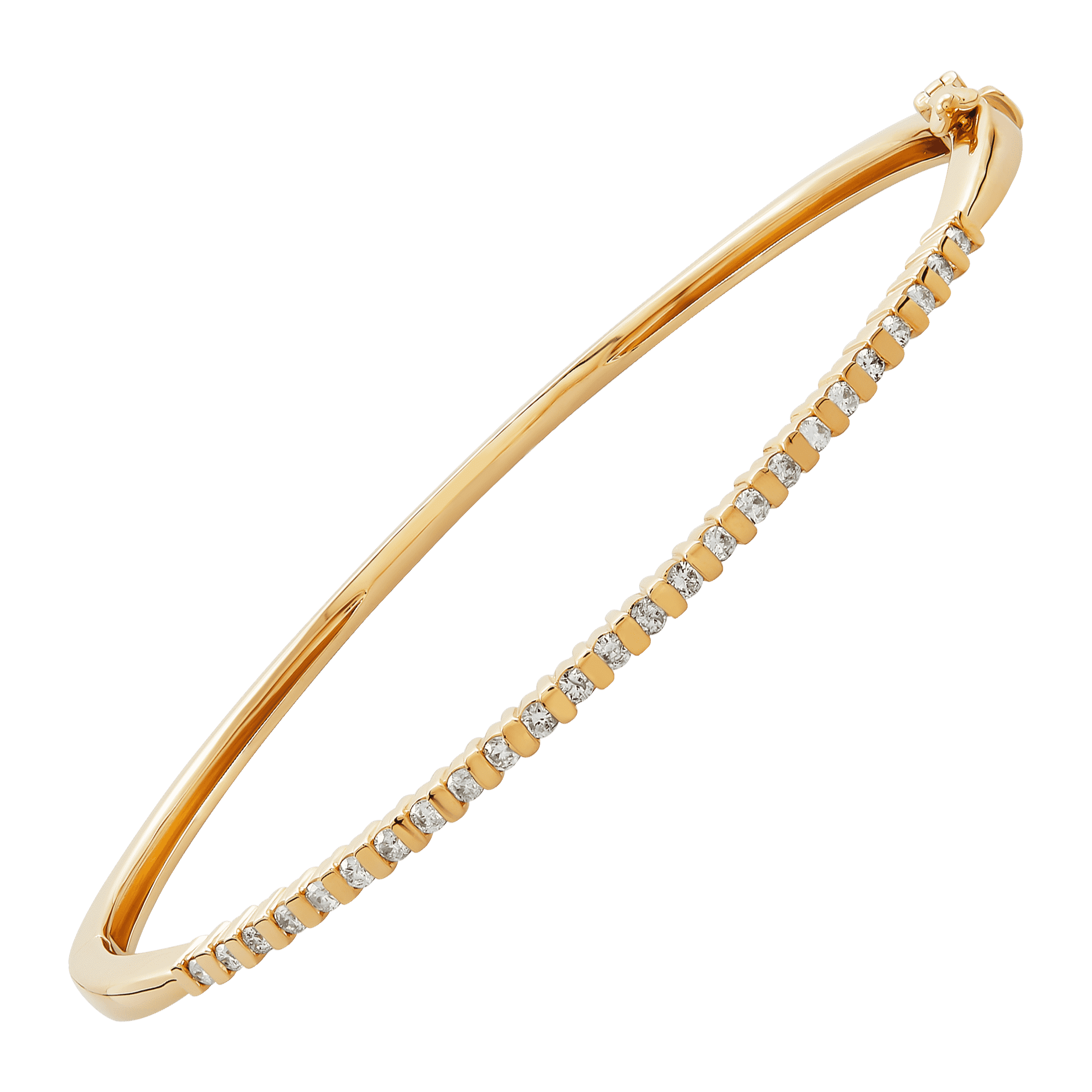 Welry 1/2 cttw Diamond Bangle Bracelet in 10K Yellow Gold, 6.93