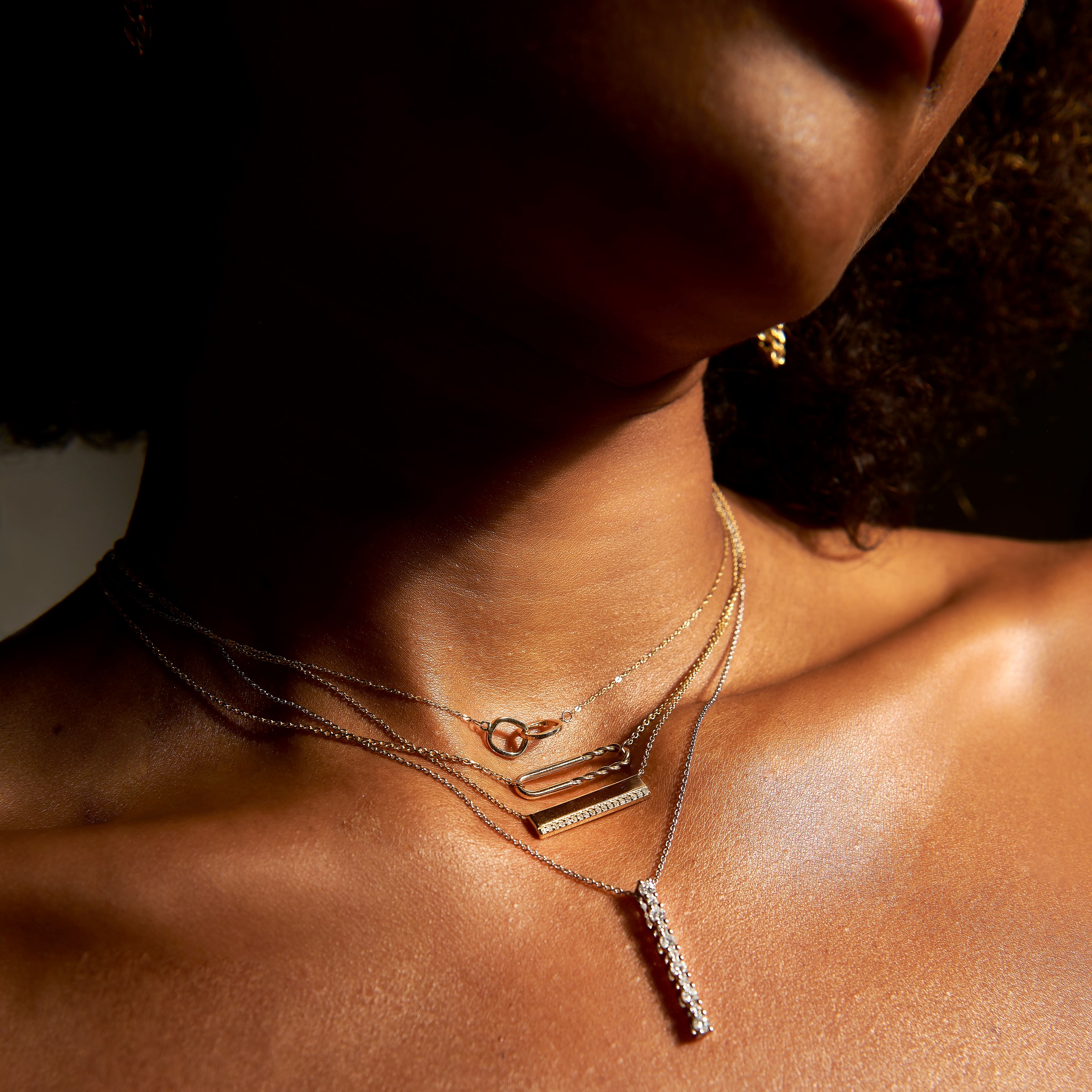 Welry 1/2 cttw Lab-Grown Diamond Bar Pendant Necklace in 14K White Gold, 17" - Picture 6 of 8